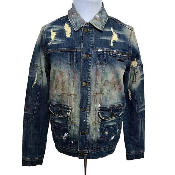 Preme NWOT Medium Wash Jean Jacket Men M - Picture 1 of 14